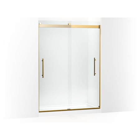 Kohler Levity Plus 3/8 Door 82X 59-5/8 Hndl Vibrant Brushed Moderne Brass 702429-L-2MB